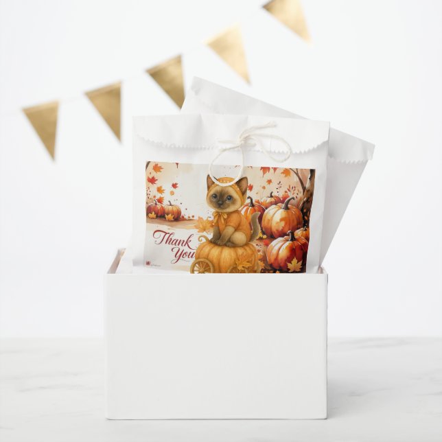 Autumn Fall Baby Shower for Cat lovers  Favour Bags (Party)