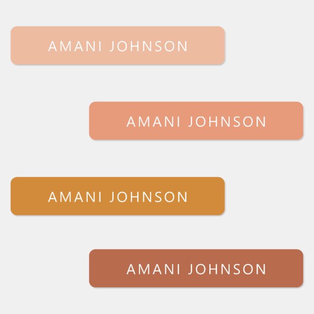 Autumn Fall Boho Colour Name Labels (Group)