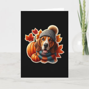 Autumn Fall Bracco Italiano Dog Owner Thanksgiving Card