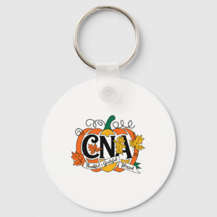 Autumn Fall Cna Thanksgiving Grateful Blessed Pump Key Ring