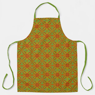 Autumn Fall Colours Abstract Geometric Design Apron