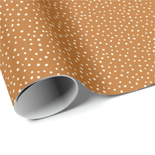 Autumn Fall colours Polka Dot Wrapping Paper (Roll Corner)