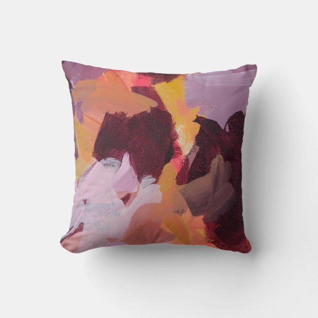 Autumn Fall Colours Unique Abstract Art Cushion (Front)
