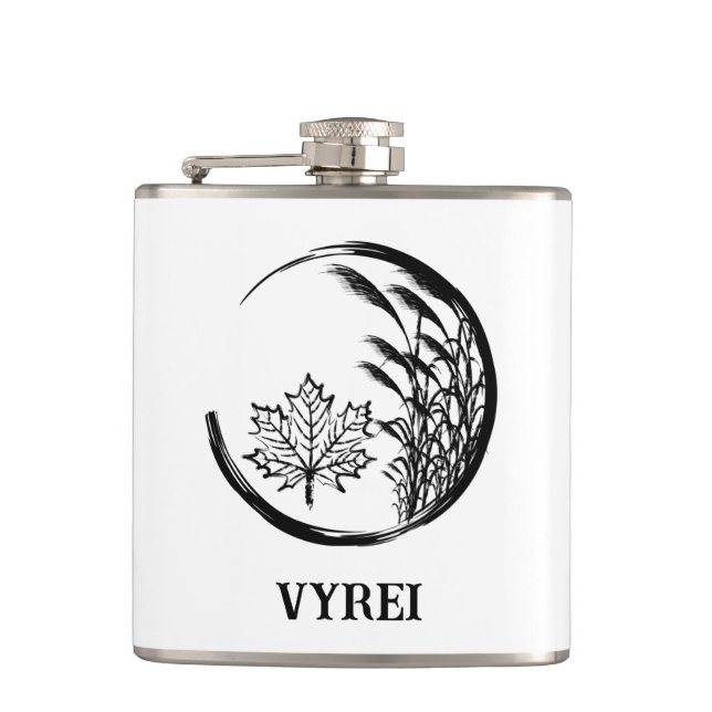 Autumn / Fall Crest Hip Flask (Front)