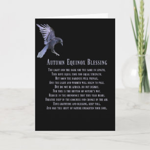 Autumn Fall Equinox Mabon Blessings Card