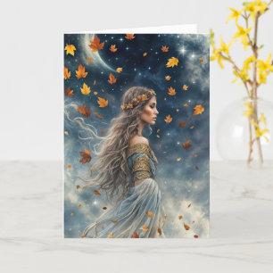 Autumn Fall Equinox Mabon Pretty Gypsy Bohemian Card