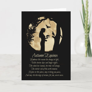 Autumn Fall Equinox Mabon with Ravens Card