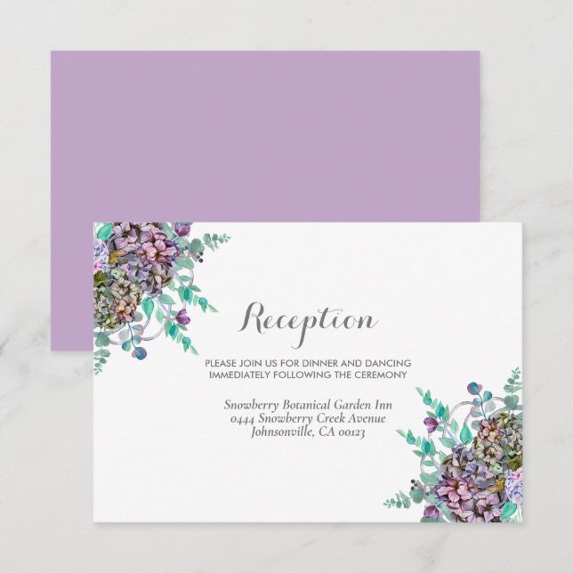 Autumn Fall Floral Pumpkin Wedding Enclosure Card (Front/Back)