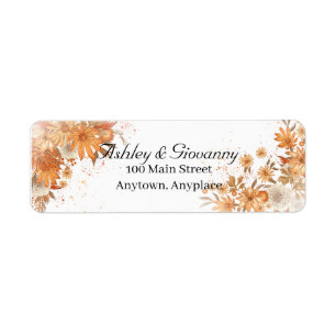 Autumn Fall Floral Rustic Watercolor Wedding