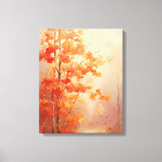 Autumn fall forest canvas print