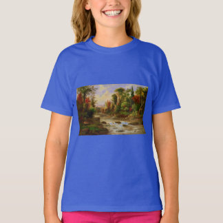 Autumn Fall Forest River Robert Duncanson Destiny T-Shirt
