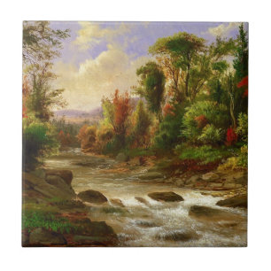 Autumn Fall Forest River Robert Duncanson Destiny Tile