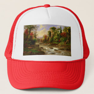 Autumn Fall Forest River Robert Duncanson Destiny Trucker Hat