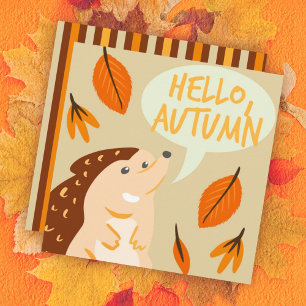 Autumn Fall Greeting Flat Card