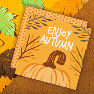 Autumn Fall Greeting Flat Card