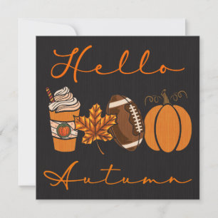 Autumn Fall Greeting Flat Card