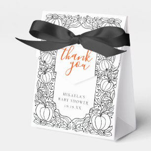 Autumn Fall Halloween Baby Shower Thank You Favour Box