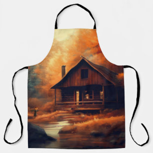 Autumn/Fall/Halloween/rustic painting Apron