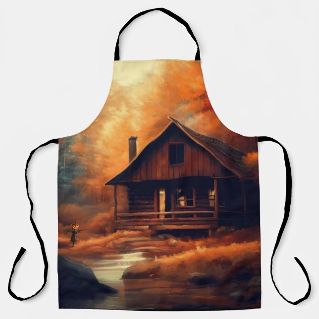 Autumn/Fall/Halloween/rustic painting Apron (Front)
