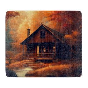 Autumn/Fall/Halloween/rustic painting Cutting Board