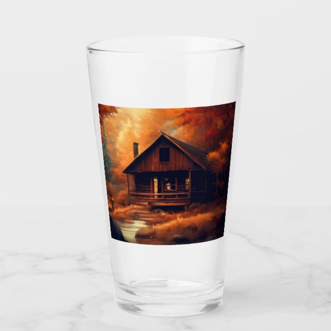 Autumn/Fall/Halloween/rustic painting Glass (Front)