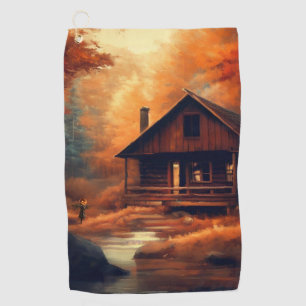 Autumn/Fall/Halloween/rustic painting Golf Towel
