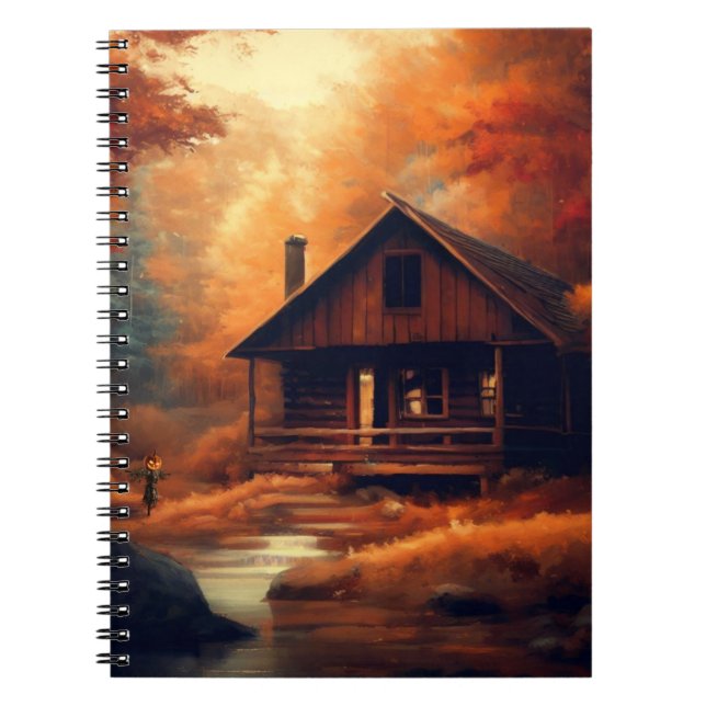 Autumn/Fall/Halloween/rustic painting Notebook (Front)