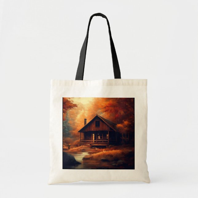 Autumn/Fall/Halloween/rustic painting Tote Bag (Front)