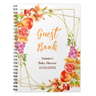 Autumn Fall Harvest Baby Shower Guest Book
