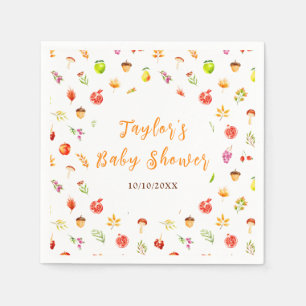 Autumn Fall Harvest Baby Shower Napkin