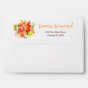 Autumn Fall Harvest Bridal Shower Envelope