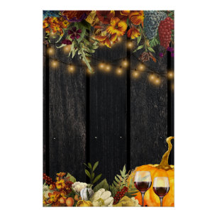 Autumn fall harvest decor poster