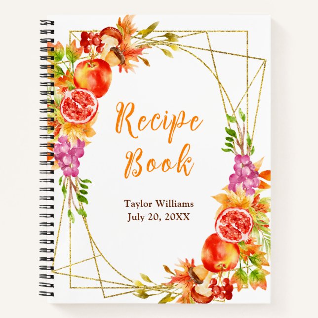 Autumn Fall Harvest Recipe Book (Front)