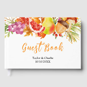 Autumn Fall Harvest Wedding Guest Book