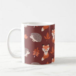 Autumn Fall Hedgehog and Fox Mug