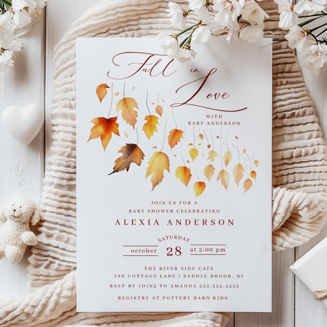 Autumn Fall In Love  Baby Shower  Invitation (Creator Uploaded)