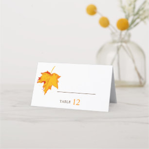 Autumn Fall in Love Wedding Place Card