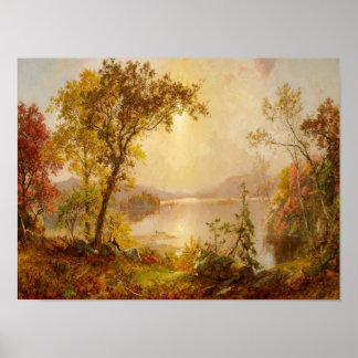 Autumn Fall Landscape Painting Printed  Poster
