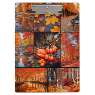 Autumn Fall Landscape Photo Collage Art Clipboard