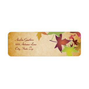 Autumn Fall Leaf Thanksgiving Address Label