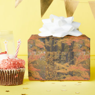 Autumn Fall Leaves and Trees Wrapping Paper