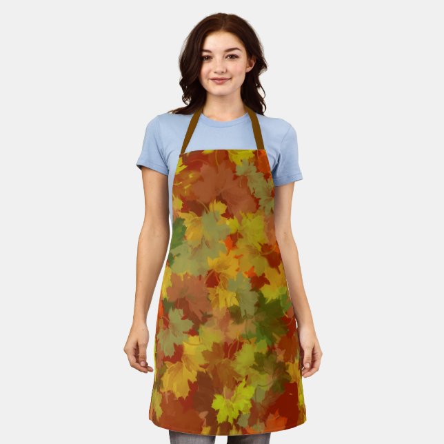 Autumn Fall Leaves Apron (Worn)