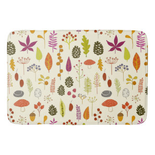 Autumn Fall Leaves Bath Mat