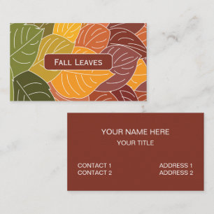 Autumn Fall Leaves Business Card