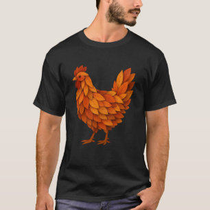 Autumn Fall Leaves Chicken T-Shirt