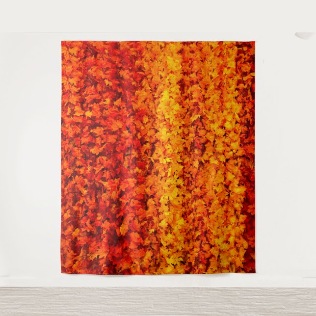Autumn Fall Leaves | Custom Party Backdrop Tapestry (Front)