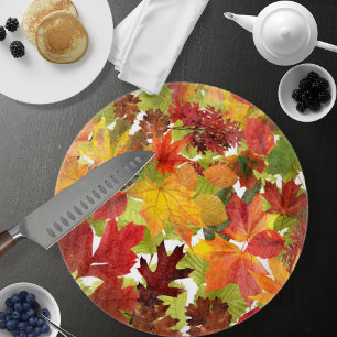 Autumn Fall Leaves Cutting Board