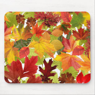 Autumn Fall Leaves Mouse Mat