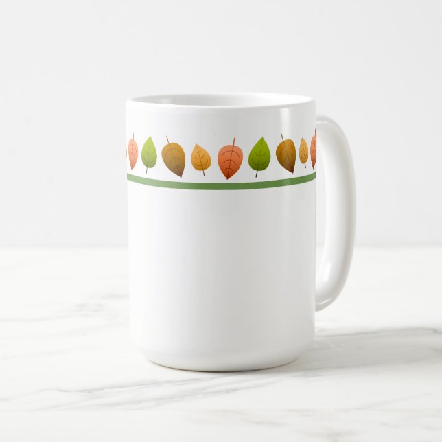 Autumn Fall Leaves Mug (Front Right)