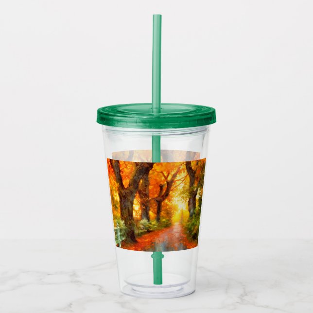 Autumn/Fall/Leaves/nature  Acrylic Tumbler (Front)